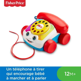 Fisher Price Teléfono Carita Divertida Juguete para Arrastre Niños 18 Meses