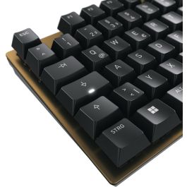 Cherry KC 200 MX Teclado con cable – MX2A BROWN Switch, Teclas MX2A BROWN, Disposición DE, Color negro/bronce