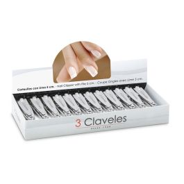 Cortauñas con lima cromado 5 cm - Caja de 24 unidades - Tres Claveles Precio: 17.78999959. SKU: B1JSAT7P7N