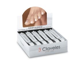 Cortauñas con lima cromado 8 cm, caja de 12 unidades - Tres Claveles Precio: 16.50000044. SKU: B1H55MM7L5