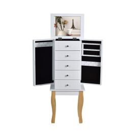 Joyero Romantico DKD Home Decor Blanco Natural 27 x 90 x 37 cm