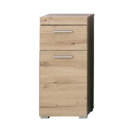 Trendteam Mueble de Baño Bajo Amanda - 1 Puerta y 1 Cajón - Gris - L37xP31xH79 cm