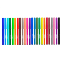 Liderpapel Rotulador Slim Caja 24 Unidades Colores Surtidos Punta Fina 2mm Tinta Lavable