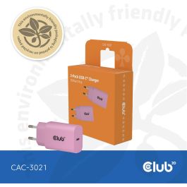 Club3D CAC-3021 Cargador USB-C 30W para dispositivos, Lifestyle Ladegerät, 2 unidades, color rosa