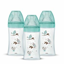 Dodie DOD3700763510996 Conjunto 3 Biberones Anti-Cólicos Iniciation+ Vidrio 270ml 0-6 Meses Tetina Redonda Flujo 2