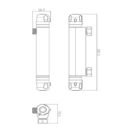 ROUSSEAU Grifo Mezclador Termostático Ducha Volga 2 Cromo Anti-escaldado Ahorro Agua 150mm Latón Certificado ACS Clásico