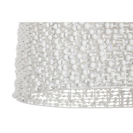 DKD Home Decor Lmpara Techo 1c24 Blanco Hierro Madera 58 x 58 x 71 cm