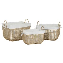 Cesta Moderno DKD Home Decor Natural Blanco 34 x 36 x 45 cm Set de 3 Precio: 57.49999981. SKU: B19SNTV3N6