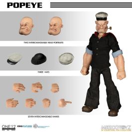 Mezco Toyz One:12 Collective Figura Articulada Popeye 15.5 cm con Accesorios, Cabezas y Manos Intercambiables para Coleccionistas Precio: 106.50000009. SKU: B18JY2SHG7