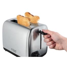 Russell Hobbs 24080-56 Tostador de Acero Inoxidable con Ranuras Anchas, Regulador de Tueste y Función para Pan Congelado