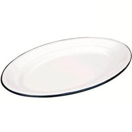 IBILI ESMALT Fuente Oval de Porcelana Esmaltada Blanca con Borde Azul, 30x20 cm, Decorada, Vajilla (Set de 6) Precio: 13.89000019. SKU: B13WPRPKVJ