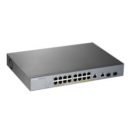 Zyxel GS1350-18HP-EU0101F Switch Gigabit PoE 16 Puertos 250W, 2 Puertos SFP, Rango Extendido 250m para Videovigilancia