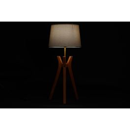 DKD Home Decor Lámpara Sobremesa Scandi Marron Beige 30 x 69 x 30 cm