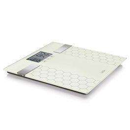 Laica Ps5014 Báscula de Baño Digital Blanco, Cálculo de Composición Corporal, 180 kg, Vidrio Templado
