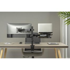 Digitus DA-90436 Soporte de Escritorio para Monitor 17-32" y Portátil, 9KG, VESA 75x75/100x100, Ajustable, Negro