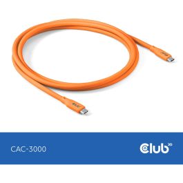 Club3D 240W.20Gbps Cable USB-C Lifestyle PD 240W 20Gbps 2m Naranja St/St
