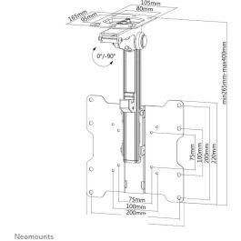 Soporte TV Neomounts FPMA-C020BLACK 10" 40" 20 kg