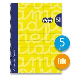 Lamela Bloc Tapa Forrada Fº 80H Cuadrovia 5 Mm Amarillo 5 unidades Precio: 27.89000027. SKU: B16EAHMA5L