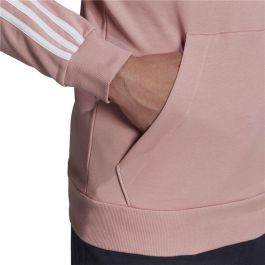 Sudadera con Capucha Hombre Adidas Essentials 3 Bandas Rosa claro