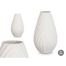 Jarrón Cerámica Raya Diagonal 41 cm Blanco - Giftdecor (2 Unidades) Precio: 27.50000033. SKU: B1HCMGDBZW