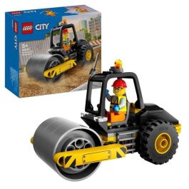 Lego 60401 City Construction Road Roller de Juguete - Modelo con Minifiguras de Trabajadores