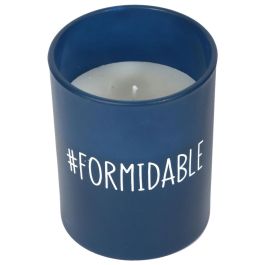 Home Deco Factory Vela con Vaso Cristal Colección Bougie 7,5x9 cm