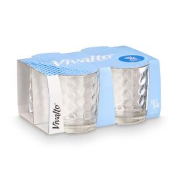 Set 4 Vasos Vidrio Puntos 360 ml Vivalto - 21x10.5x16.5 cm, Transparente (6 Unidades) Set 4 Vasos Vidrio Puntos 360 ml Vivalto - 21x10.5x16.5 cm, Transparente (6 Unidades)