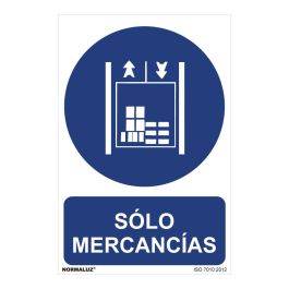 Cartel "solo mercancias" (pvc 0,7mm) 30x40cm normaluz Precio: 2.95000057. SKU: S7907320