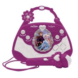 Lexibook THE SNOW QUEEN Bolso de mano infantil con altavoz musical y micrófono cambiador de voz, entrada auxiliar