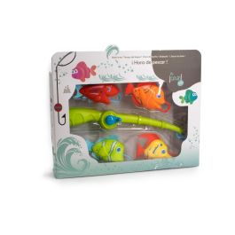Tachan Juego de Pesca para Bañera con Caña y 4 Peces de Colores, +12 meses