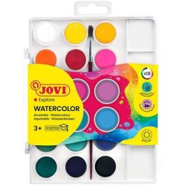 Jovi Acuarelas en Pastillas 22 mm con Pincel, Colores Surtidos, Estuche 18 Ud Precio: 3.69000027. SKU: B1F3NPMAB7