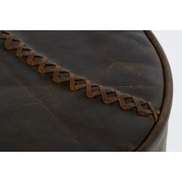 DKD Home Decor Taburete Vintage Marron Metal y Cuero 44 x 82 x 41 cm