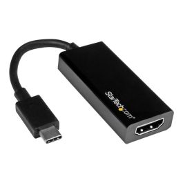 Adaptador USB C a HDMI Startech CDP2HD 4K Ultra HD Negro Adaptador USB C a HDMI Startech CDP2HD 4K Ultra HD Negro