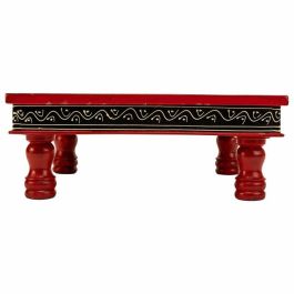 Mesa auxiliar Alexandra House Living Rojo Aluminio Madera MDF 38 x 14 x 38 cm