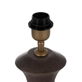 Base Lámpara Mesa Marrón Madera de Mango 16 X 16 X 26 cm