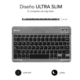 Teclado Compacto Inalámbrico por Bluetooth Subblim Smart/ Gris Teclado Compacto Inalámbrico por Bluetooth Subblim Smart/ Gris