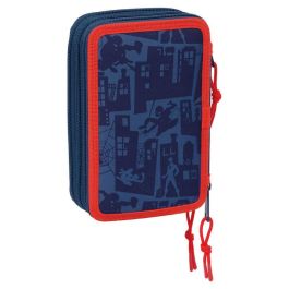 Safta Plumier Escolar Triple Cremallera 37 Piezas Spider Man 195x125x55 mm