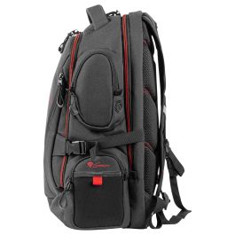 GENESIS Pallad 550 Mochila para Gaming 43,9 cm (17.3") Negro, Rojo con Compartimento para Portátil y Accesorios