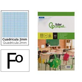 Bloc Examenes Liderpapel Cuadro 2 mm Folio 40 Hojas 60 gr-M2 10 unidades Precio: 21.49999995. SKU: B1HD4ENY2S