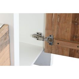 DKD Home Decor Buffet Mediterráneo de Madera Reciclada y Mango Blanco Natural 161x40x82 cm con 2 Cajones y 2 Puertas