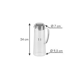 Tescoma Teo Jarra de Agua de 1 Litro para Frigorífico, Vidrio Borosilicato Resistente al Calor, Apta Nevera y Lavavajillas Tescoma Teo Jarra de Agua de 1 Litro para Frigorífico, Vidrio Borosilicato Resistente al Calor, Apta Nevera y Lavavajillas