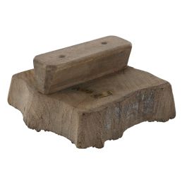 DKD Home Decor Sello Estampacion Gris Negro Madera 20 x 20 x 20 cm (4 Unidades)