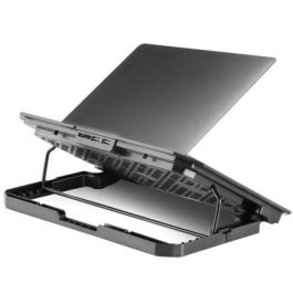 Mars Gaming Base de Refrigeración MNBC23 para Portátil hasta 16", 6 Ventiladores LED Azul, Stand Ajustable 6 Posiciones, Soporte para Smartphone