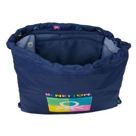 Bolsa Mochila con Cuerdas Benetton Cool Azul marino 35 x 40 x 1 cm
