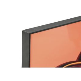 DKD Home Decor Cuadro Naranja Multicolor Aluminio MDF Chica Gafas 80 x 80 x 3.5 cm (2 Unidades)