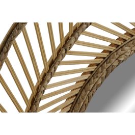 DKD Home Decor Espejo Tropical Natural Bambu Cristal 2 x 81 x 81 cm