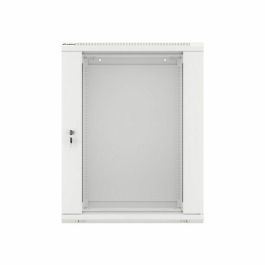 Lanberg Armario Rack de Pared 19 Pulgadas 15U 600x450 mm Gris, ideal para Red y Telecomunicaciones, con 2 Ventiladores, IP20, Carga 60kg
