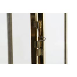 Portavelas DKD Home Decor Dorado Plateado Aluminio Cristal 14 x 14 x 35 cm (2 Unidades)
