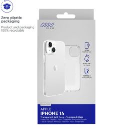 myway funda compatible con Apple iPhone 14 transparente