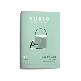 Rubio Cuaderno Caligrafia Nº 01 - Desarrollo de destrezas motrices para lenguaje escrito, 18x210x155 mm